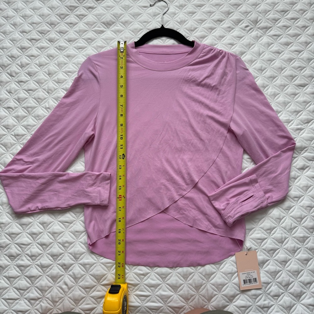 NWT Wilo The Label Cross Front Long Sleeve Top Lilac Size M - Picture 5 of 12